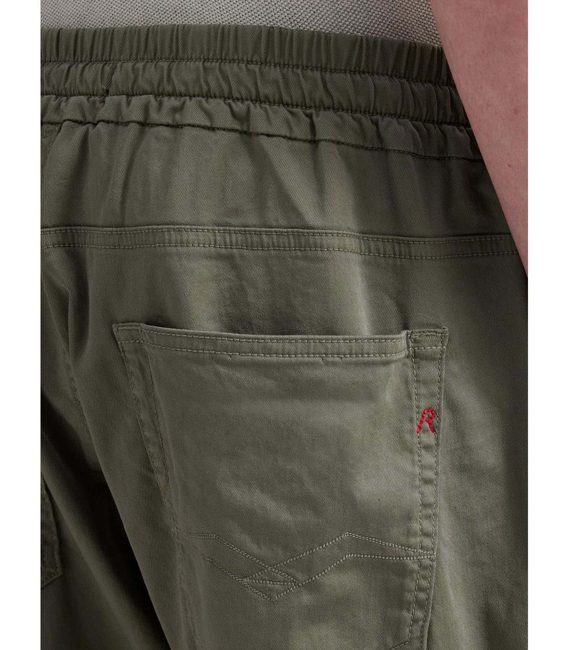 リラックステーパードLANNY タッチブルデニム 詳細画像 モスグリーン 7